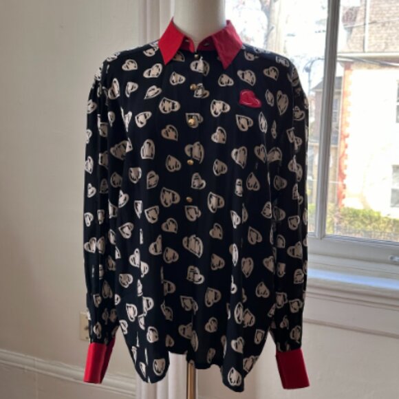 The Lawrence Avenue Heart Silk Blouse - Picture 1 of 3
